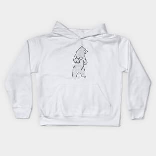 Maze Bear, on Tan Kids Hoodie